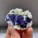 Natural Purple Phantom Fluorite and Mica Symbiosis comes from Inner Mongolia,China 50*35*25MM - image 1