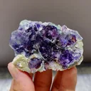 Natural Purple Phantom Fluorite and Mica Symbiosis comes from Inner Mongolia,China 60*45*15MM - image 1
