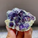 Natural Purple Phantom Fluorite and Mica Symbiosis comes from Inner Mongolia,China 60*45*15MM - image 2