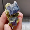 Natural Purple Phantom Fluorite and Mica Symbiosis comes from Yaogangxian,Hunan 45*25*30MM - image 2