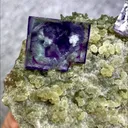 Natural Purple Phantom Fluorite and Mica Symbiosis comes from Yaogangxian,Hunan 60*60*30MM - image 3