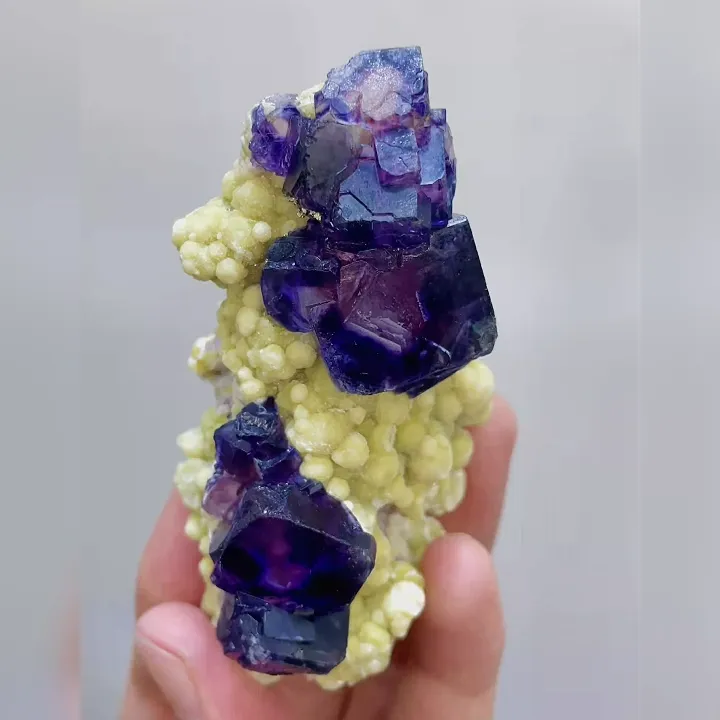 Natural Purple Phantom Fluorite and Mica Symbiosis comes from Yindu, Inner Mongolia 40*90*35MM - image 5