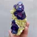 Natural Purple Phantom Fluorite and Mica Symbiosis comes from Yindu, Inner Mongolia 40*90*35MM - image 6
