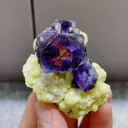 Natural Purple Phantom Fluorite and Mica Symbiosis comes from Yindu, Inner Mongolia 50*30*40MM - image 1
