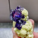 Natural Purple Phantom Fluorite and Mica Symbiosis comes from Yindu, Inner Mongolia 50*30*40MM - image 2