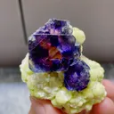 Natural Purple Phantom Fluorite and Mica Symbiosis comes from Yindu, Inner Mongolia 50*30*40MM - image 4