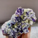 Natural Purple Phantom Fluorite and Mica Symbiosis comes from Yindu,Inner Mongolia 100*70*25MM - image 2