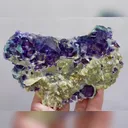 Natural Purple Phantom Fluorite and Mica Symbiosis comes from Yindu,Inner Mongolia 110*65*30MM - image 1
