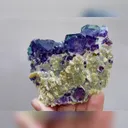 Natural Purple Phantom Fluorite and Mica Symbiosis comes from Yindu,Inner Mongolia 110*65*30MM - image 2