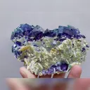 Natural Purple Phantom Fluorite and Mica Symbiosis comes from Yindu,Inner Mongolia 110*65*30MM - image 3