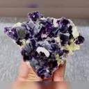 Natural Purple Phantom Fluorite and Mica Symbiosis comes from Yindu,Inner Mongolia 110*80*20MM - image 4