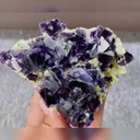 Natural Purple Phantom Fluorite and Mica Symbiosis comes from Yindu,Inner Mongolia 110*80*20MM - image 1
