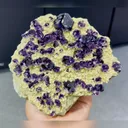 Natural Purple Phantom Fluorite and Mica Symbiosis comes from Yindu,Inner Mongolia 120*135*45MM - image 1