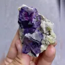 Natural Purple Phantom Fluorite and Mica Symbiosis comes from Yindu,Inner Mongolia 60*50*20MM - image 4