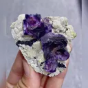 Natural Purple Phantom Fluorite and Mica Symbiosis comes from Yindu,Inner Mongolia 60*50*20MM - image 1
