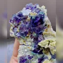 Natural Purple Phantom Fluorite and Mica Symbiosis comes from Yindu,Inner Mongolia 65*110*35MM - image 4
