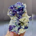 Natural Purple Phantom Fluorite and Mica Symbiosis comes from Yindu,Inner Mongolia 65*110*35MM - image 1