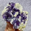 Natural Purple Phantom Fluorite and Mica Symbiosis comes from Yindu,Inner Mongolia 80*60*25MM - image 3