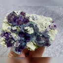Natural Purple Phantom Fluorite and Mica Symbiosis comes from Yindu,Inner Mongolia 85*65*25MM - image 1