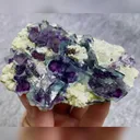 Natural Purple Phantom Fluorite and Mica Symbiosis comes from Yindu,Inner Mongolia 85*65*25MM - image 2