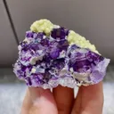 Natural Purple Phantom Fluorite and Mica Symbiosis from Yindu,Inner Mongolia 55*40*20MM - image 3
