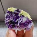 Natural Purple Phantom Fluorite and Mica Symbiosis from Yindu,Inner Mongolia 55*40*20MM - image 2