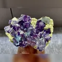 Natural Purple Phantom Fluorite and Mica Symbiosis from Yindu,Inner Mongolia 85*55*30MM - image 3