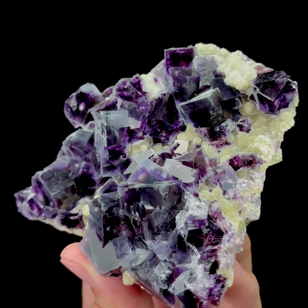 Natural Purple Phantom Fluorite and Mica Symbiosis Mineral Specimen,High Quality Specimen,YINDU,INNER MONGOLIA,CHINA(110*80*20mm) - image 2