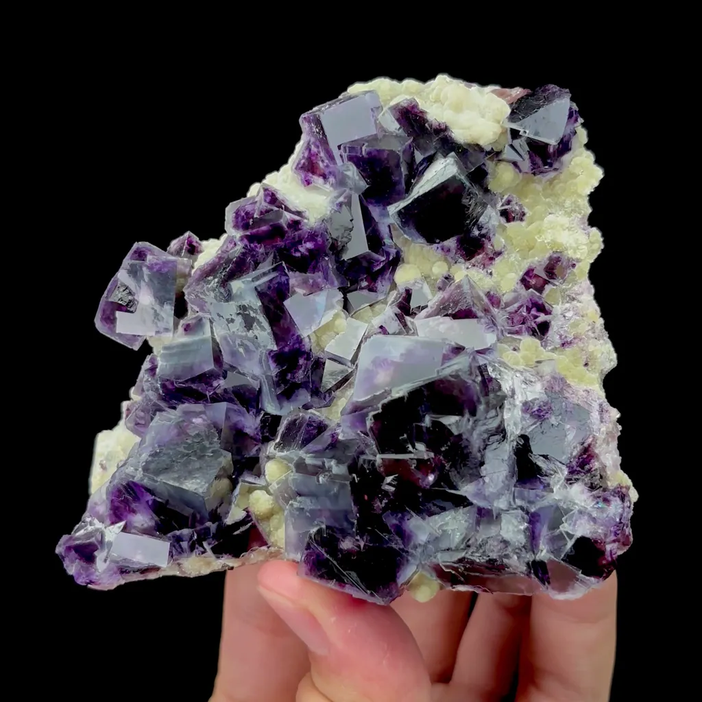 Natural Purple Phantom Fluorite and Mica Symbiosis Mineral Specimen,High Quality Specimen,YINDU,INNER MONGOLIA,CHINA(110*80*20mm) - image 4