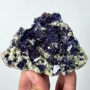 Natural Purple Phantom Fluorite and Pyrite, Mineral Specimen: Yindu,Inner Mongolia (100*75*30MM) - image 4