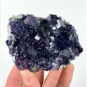 Natural Purple Phantom Fluorite and Pyrite, Mineral Specimen:Yindu,Inner Mongolia (80*60*25MM) - image 3