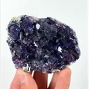 Natural Purple Phantom Fluorite and Pyrite, Mineral Specimen:Yindu,Inner Mongolia (80*60*25MM) - image 2