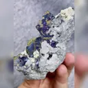 Natural Purple Phantom Fluorite and Pyrite Symbiosis comes from Yaogangxian,Hunan 90*45*40MM - image 3