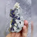 Natural Purple Phantom Fluorite and Pyrite Symbiosis comes from Yaogangxian,Hunan 90*45*40MM - image 5