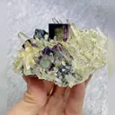 Natural Purple Phantom Fluorite and Quartz and Magnetite Symbiosis comes from Inner Mongolia,China 85*80*40MM - image 2