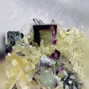 Natural Purple Phantom Fluorite and Quartz and Magnetite Symbiosis comes from Inner Mongolia,China 85*80*40MM - image 3