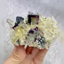 Natural Purple Phantom Fluorite and Quartz and Magnetite Symbiosis comes from Inner Mongolia,China 85*80*40MM - image 4