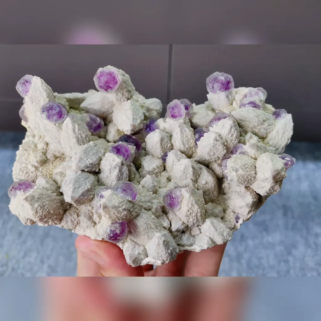 Natural Purple Phantom Fluorite and Quartz Cluster comes from Inner Mongolia,China 130*85*35MM - image 3