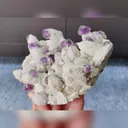 Natural Purple Phantom Fluorite and Quartz Cluster comes from Inner Mongolia,China 130*85*35MM - image 2