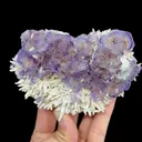 Natural Purple Phantom Fluorite and Quartz Cluster, Mineral Specimen: Inner Mongolia,China (120*80*45MM) - image 4