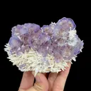 Natural Purple Phantom Fluorite and Quartz Cluster, Mineral Specimen: Inner Mongolia,China (120*80*45MM) - image 5