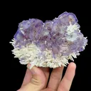 Natural Purple Phantom Fluorite and Quartz Cluster, Mineral Specimen: Inner Mongolia,China (120*80*45MM) - image 2