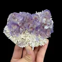 Natural Purple Phantom Fluorite and Quartz Cluster, Mineral Specimen: Inner Mongolia,China (120*80*45MM) - image 3