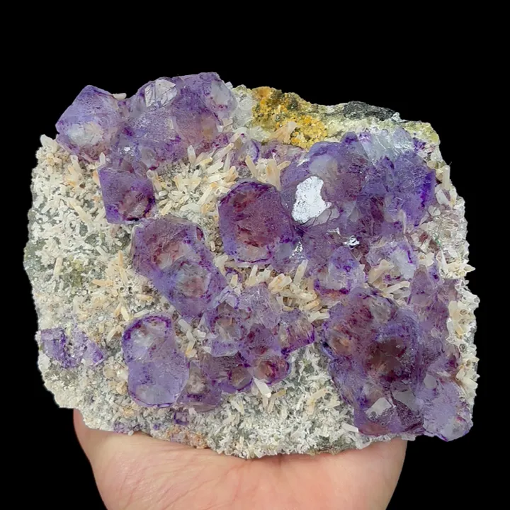 Natural Purple Phantom Fluorite and Quartz Cluster, Mineral Specimen: Inner Mongolia,China (135*120*35MM) - image 4