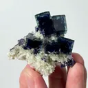 Natural Purple Phantom Fluorite and Quartz Cluster, Mineral Specimen: Yindu,Inner Mongolia  (50*45*15MM) - image 3