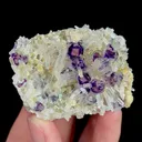 Natural Purple Phantom Fluorite and Quartz Cluster, Mineral Specimen: Yindu,Inner Mongolia (60*45*20MM) - image 4