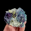 Natural Purple Phantom Fluorite and Quartz Cluster, Mineral Specimen: Yindu,Inner Mongolia (60*50*35MM) - image 5