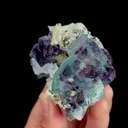 Natural Purple Phantom Fluorite and Quartz Cluster, Mineral Specimen: Yindu,Inner Mongolia (60*50*35MM) - image 3