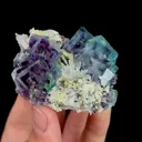 Natural Purple Phantom Fluorite and Quartz Cluster, Mineral Specimen: Yindu,Inner Mongolia (60*50*35MM) - image 4