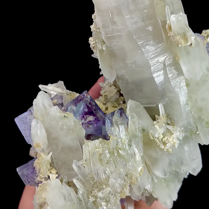 Natural Purple Phantom Fluorite and Quartz Cluster, Mineral Specimen:Yaogangxian,Hunan (160*65*155MM) - image 2
